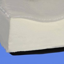 Cojín antiescaras en herradura de gel de silicona solida y viscoelastica conformada