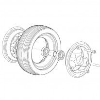 Rueda delantera 6'' Jive, Jive Up y Jive M2