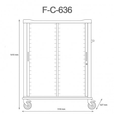 Carro de Medicación para 16, 24 o 36 Bandejas