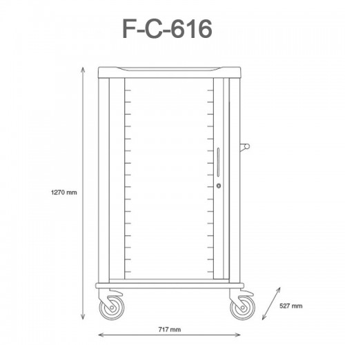 Carro de Medicación para 16, 24 o 36 Bandejas
