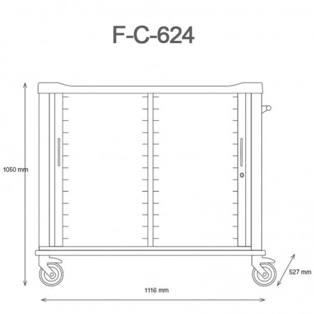 Carro de Medicación para 16, 24 o 36 Bandejas