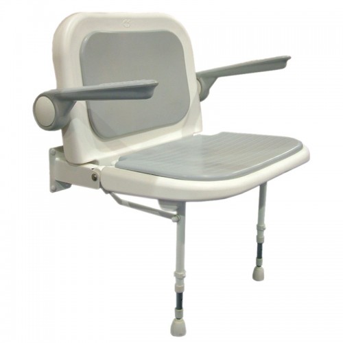 Asiento Abatible con Brazos y Respaldo Ducha