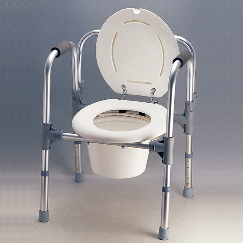 Silla con Inodoro Regulable en Altura de Aluminio Silla con Inodoro Regulable en Altura de Aluminio