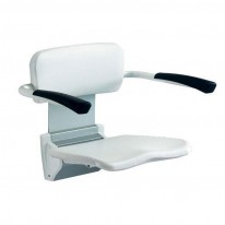 Asiento de Ducha Futura con Respaldo Reposabrazos