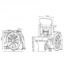 Silla de Ducha Plegable Wheelable