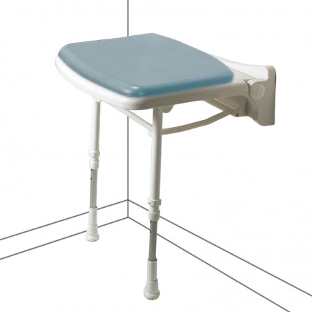 Asiento para Ducha Compacto Abatible y Acolchado