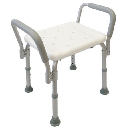 Silla para la ducha de Aluminio con Brazos