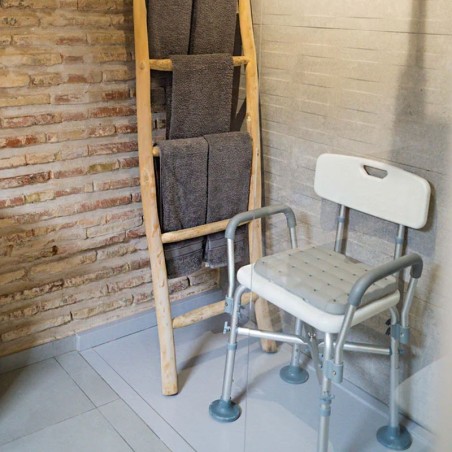Silla para la Ducha Comfort con Refuerzos y Cojín Acolchado