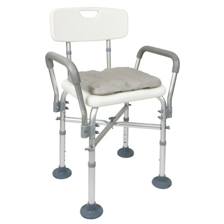 Silla para la Ducha Comfort con Refuerzos y Cojín Acolchado