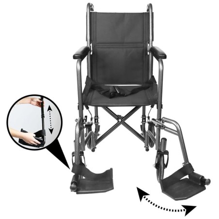 Silla de Ruedas Estrecha Plegable y Ligera