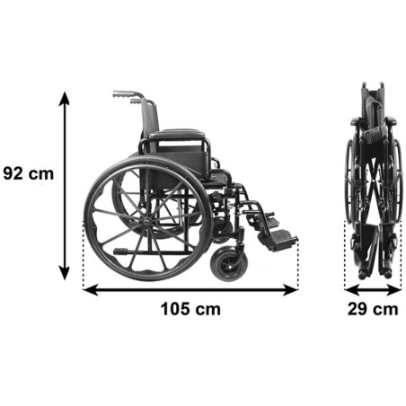 Silla de Ruedas Plegable y Autopropulsable