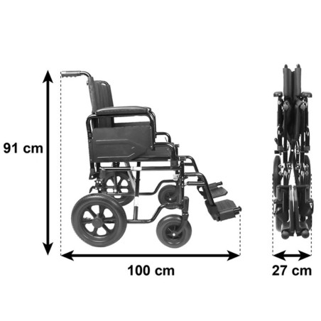 Silla de Ruedas Plegable de Tránsito