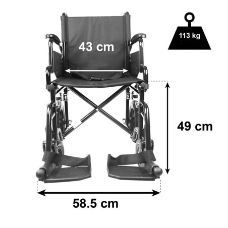 Silla de Ruedas Plegable de Tránsito