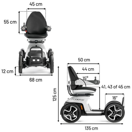 Silla de Ruedas Todoterreno Eléctrica Scoozy C