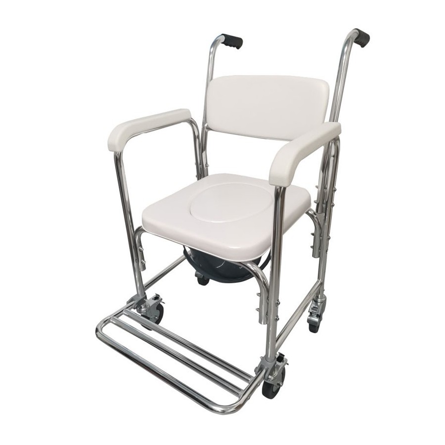 Silla de Ruedas con Inodoro Plegable