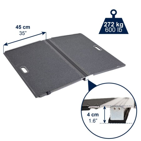 Rampa Plegable Antideslizante para Silla de Ruedas