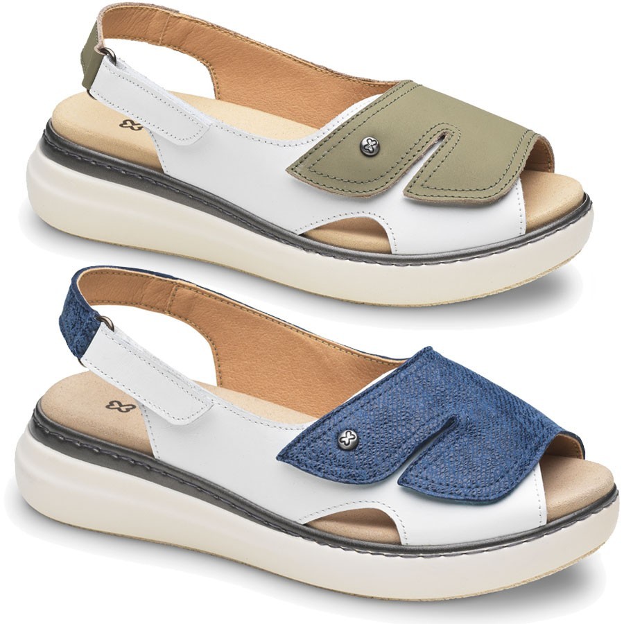 Sandalias de Ancho Especial con Apertura Total