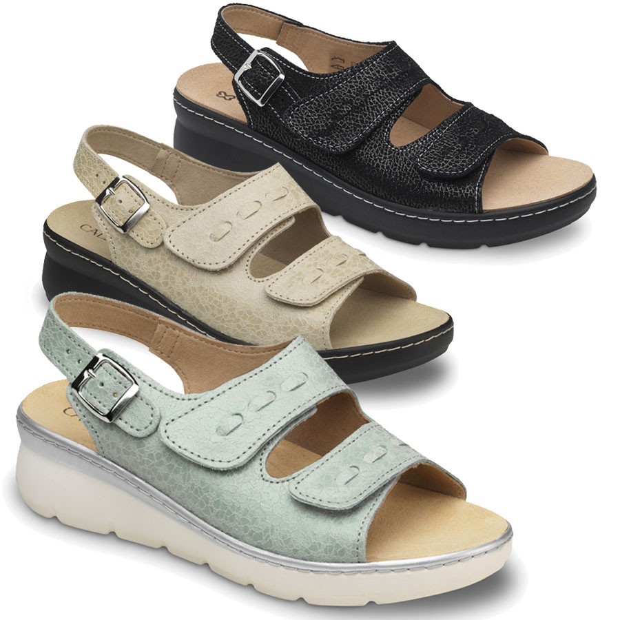 Sandalia de Mujer para Pies Delicados con Doble Velcro