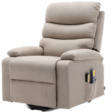 Sillón Relax Eléctrico con Incorporador, Masaje y Calor