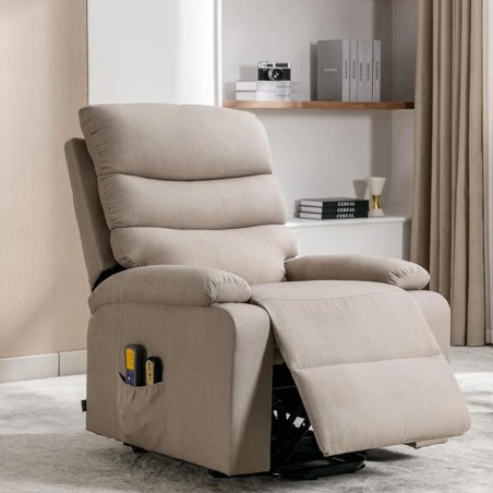 Sillón Relax Eléctrico con Incorporador, Masaje y Calor