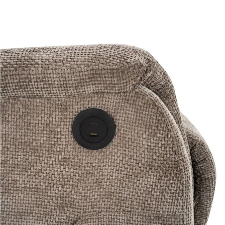 Sillón Relax Eléctrico con Incorporador y Tapizado Chenilla