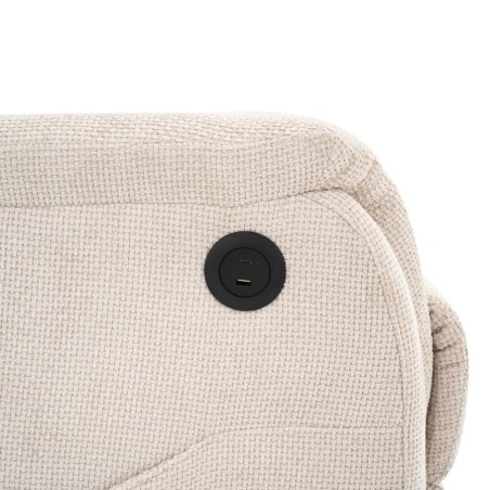 Sillón Relax Eléctrico con Incorporador y Tapizado Chenilla