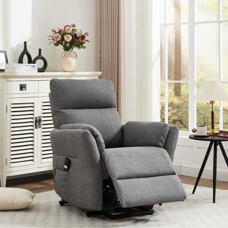 Sillón Relax Eléctrico con Incorporador y Diseño Curvado