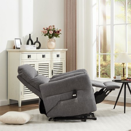 Sillón Relax Eléctrico con Incorporador y Diseño Curvado