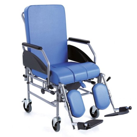 Silla de Ruedas para Interior con Respaldo Reclinable y WC Komoda