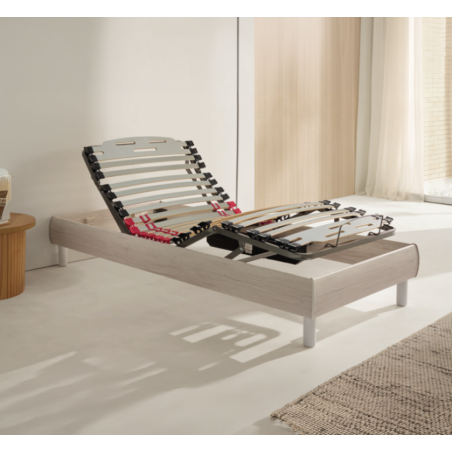 Cama Articulada Eléctrica con Motor Inalámbrico y Estructura Decó