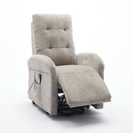 Sillón Relax Eléctrico con 2 Motores Tapizado en Chenilla