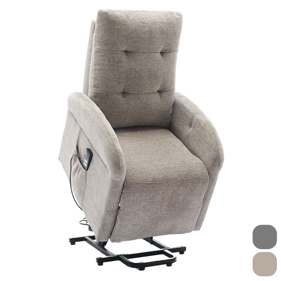 Sillón Relax Eléctrico con 2 Motores Tapizado en Chenilla
