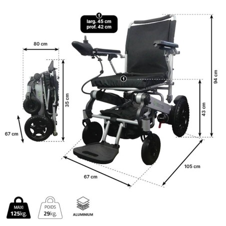 Silla de Ruedas Plegable Motorlight