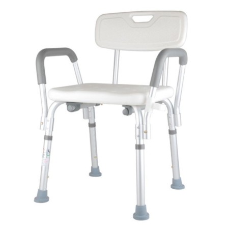 Silla para la ducha de Aluminio con Brazos