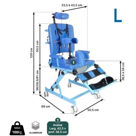 Silla de Ducha y WC Basculante Infantil Pelican