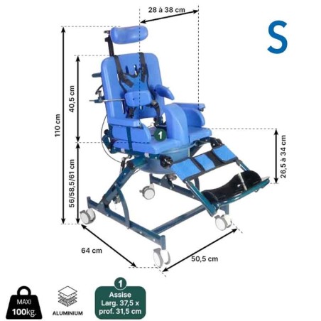 Silla de Ducha y WC Basculante Infantil Pelican