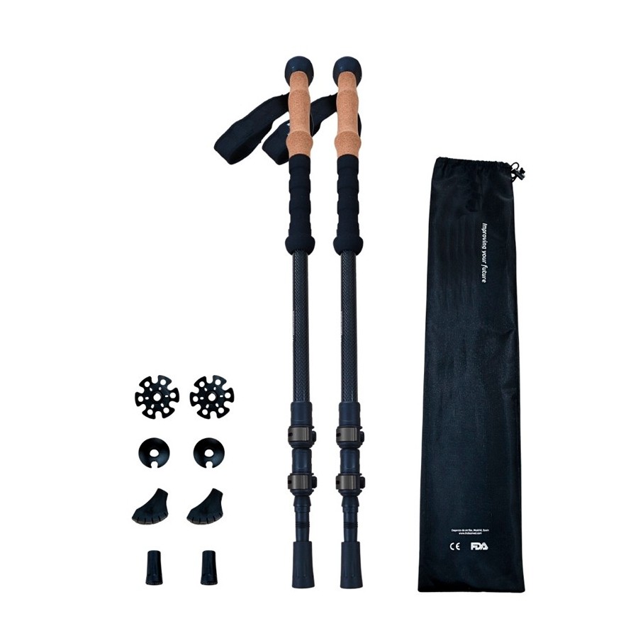 Bastones Trekking de Fibra de Carbono