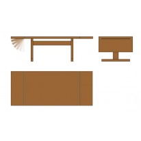 Mesa con Suplementos Laterales Rectangular