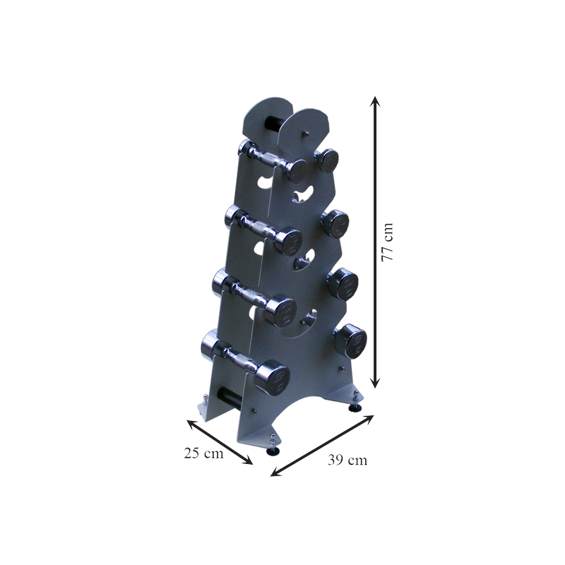 Juego de Mancuernas de 1 a 4 kg con Soporte Metálico Juego de Mancuernas de 1 a 4 kg con Soporte Metálico