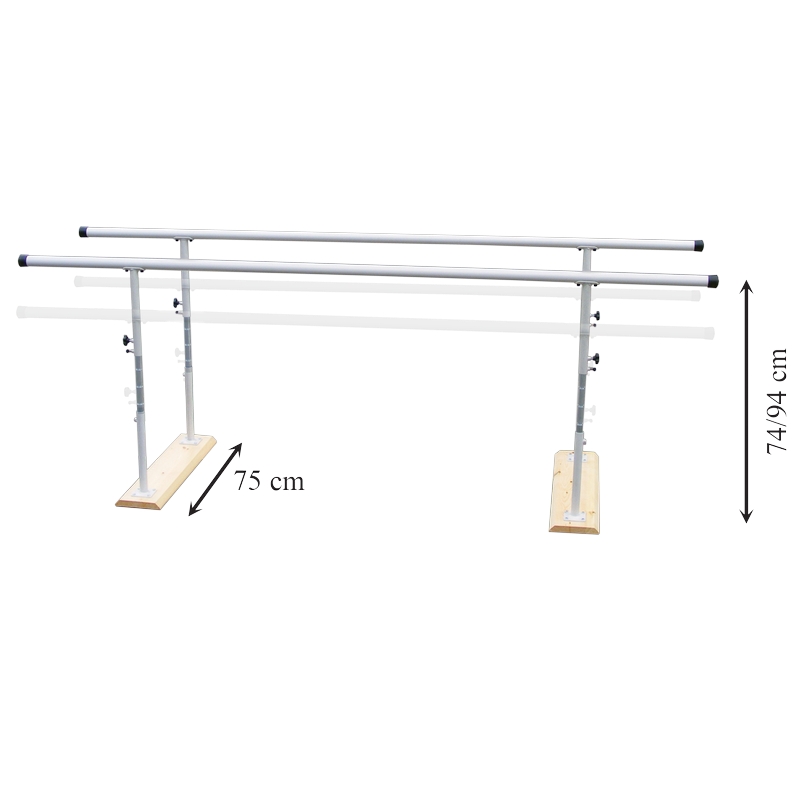 Paralela Plegable 2 Barras Regulable en Altura 2,5m Paralela Plegable 2 Barras Regulable en Altura 2,5m