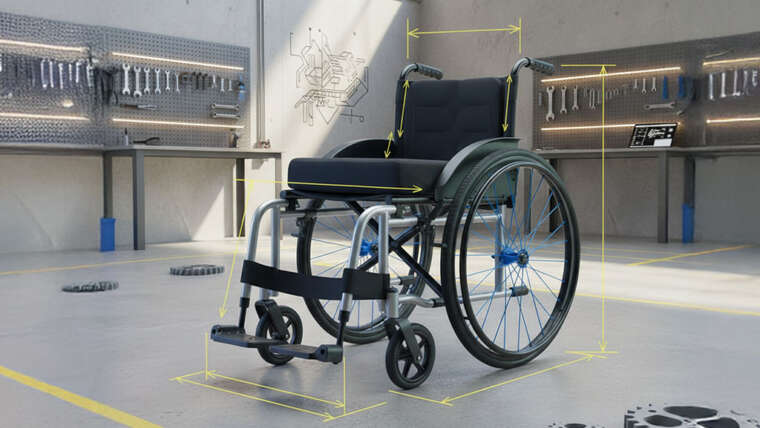 Medidas de una silla de ruedas