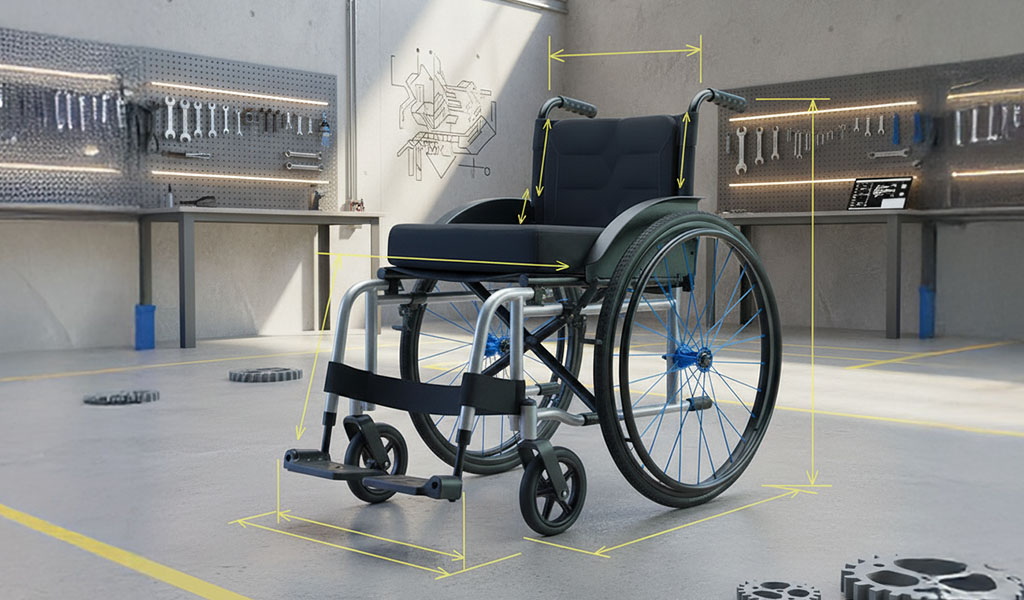 ¿Cuáles son las medidas de una silla de ruedas?