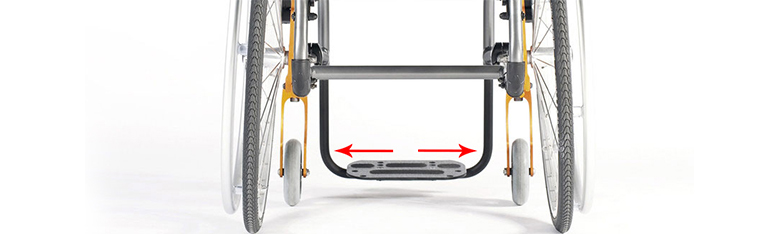 Medida del reposapies silla de ruedas