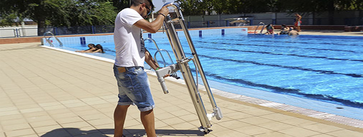 Elevador Hidráulico Portátil Para Piscinas Metalu PK para Discapacidad