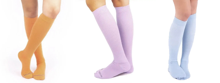 calcetines compresion media de colores