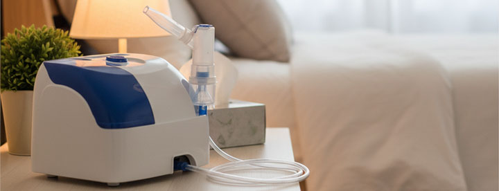 Nebulizador de compresor domiciliario para tratamiento de alergia y estornudos en primavera