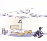 Tres carriles con cuatro soportes de pared para grúa de techo voyager Tres carriles con cuatro soportes de pared para grúa de techo voyager