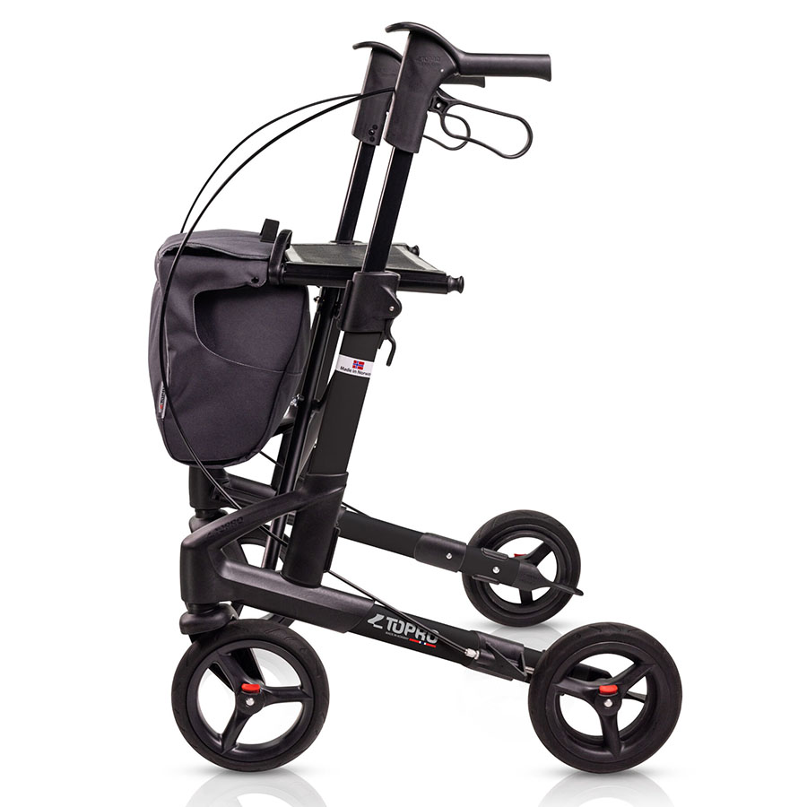 Rollator TOPRO Troja 5G Rollator TOPRO Troja 5G negro plegable con bolsa y ruedas con absorción de impactos