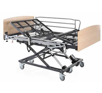 Vista lateral cama bariatrica Cama articulada XL