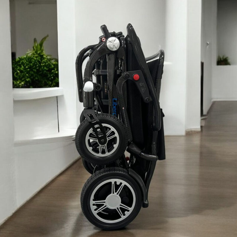 Silla de Ruedas Eléctrica Plegable de Fibra de Carbono